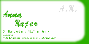 anna majer business card